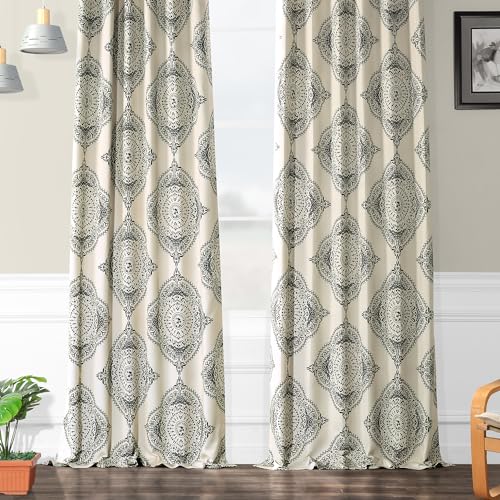 Printed Room Darkening Curtains 50 X 84 Henna Clover W31137