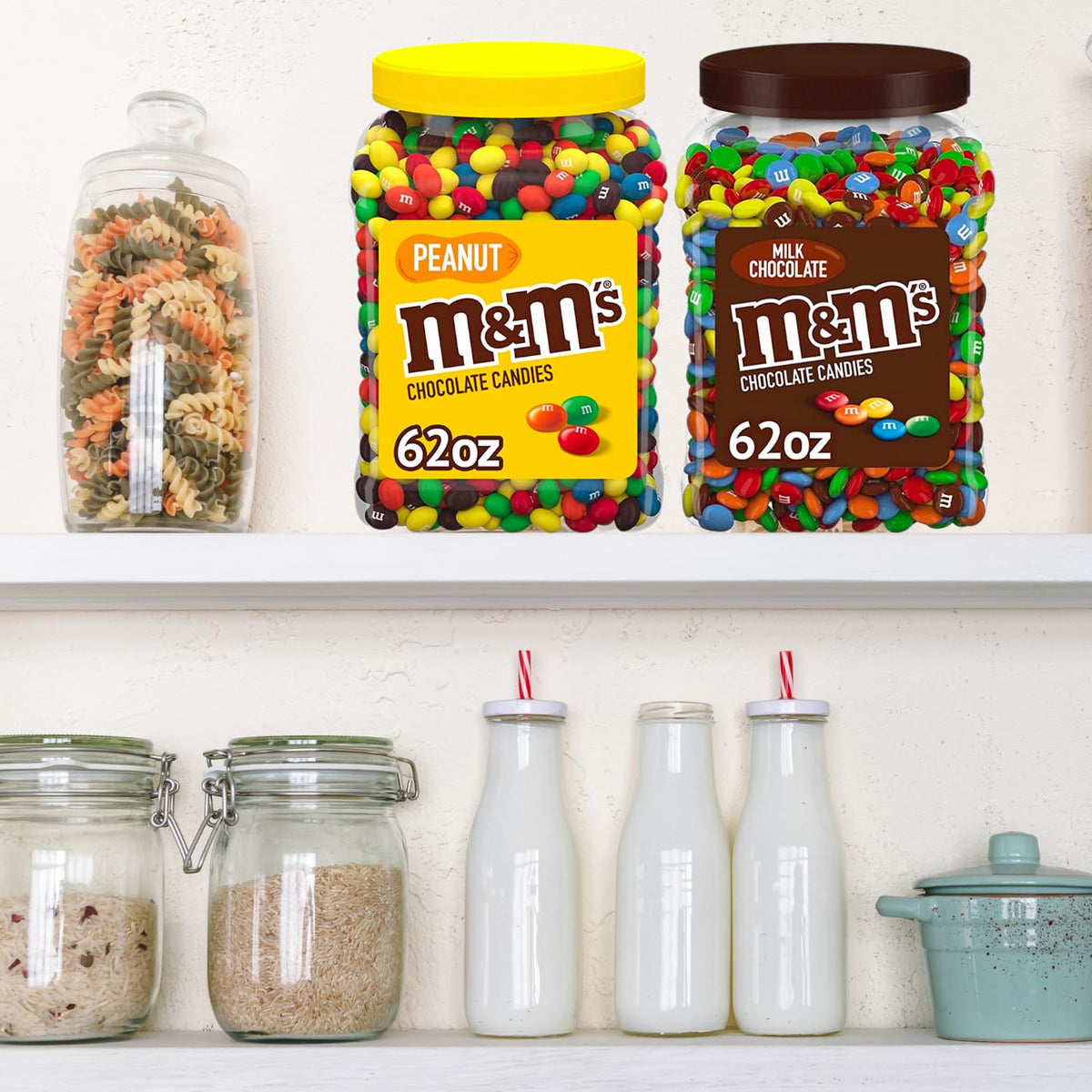 62oz Chocolate Peanut Jar and Milk Chocolate Jar (Pack of 2) O844449