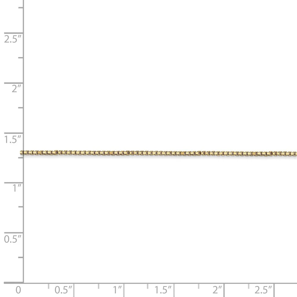 14kt Yellow Gold 1mm Box Chain 20 inch Lobster Clasp M922