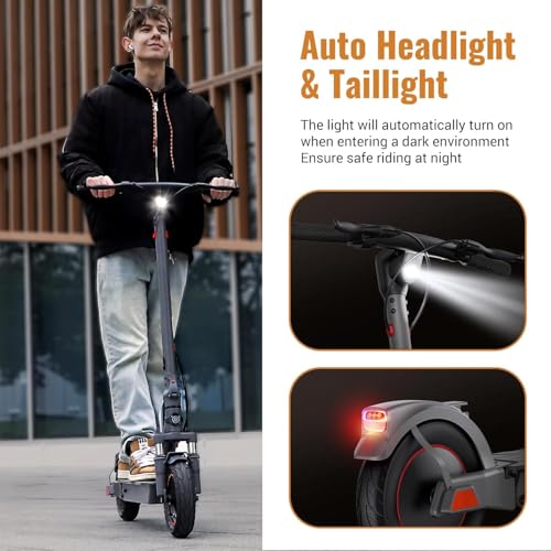 Electric Scooter with 10" Tires, 600W Peak Motor, 22 MPH Speed, 30 Miles Range, Dual Brakes, LCD Display R680222