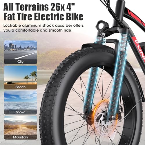 26" Fat Tire Electric Mountain Bike with 48V 13AH Battery Y89751