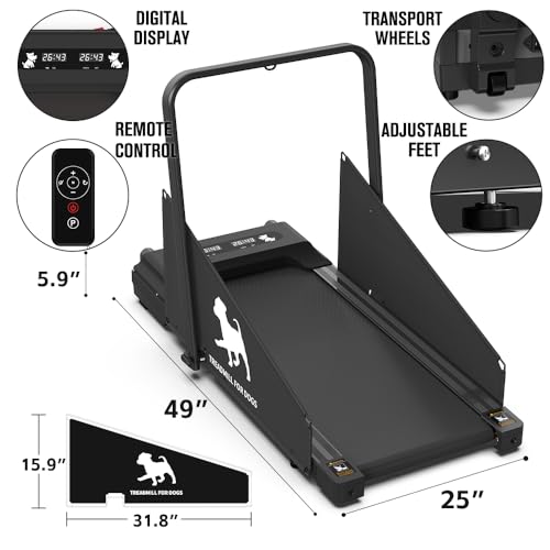 Dog Treadmill, Exercise Equipment, Up to 220lbs, Low Noise Z275736