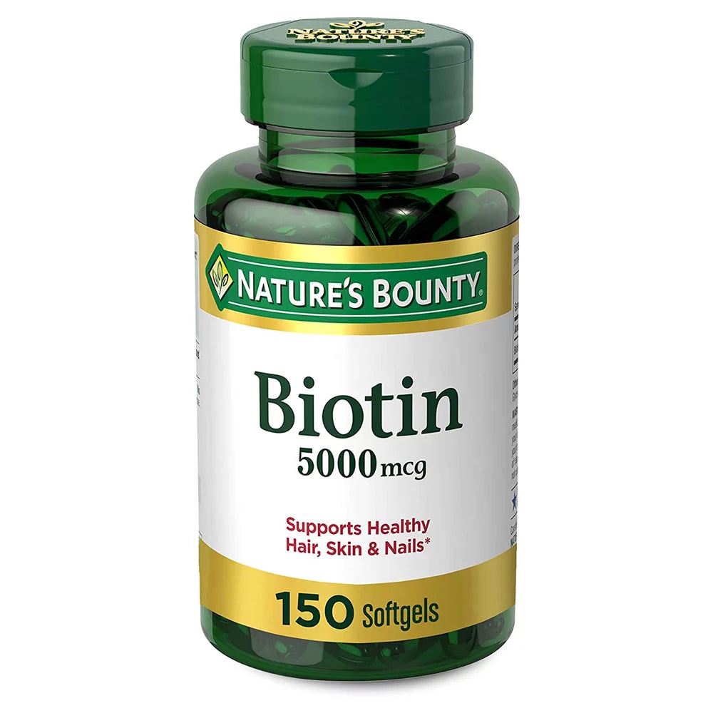 5000 mcg Biotin Vitamin Supplement Softgels Pack of 3 B65218