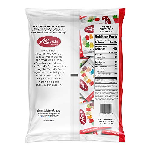 12 Flavor Gummi Bear Cubs, 5lbs Candy N492097