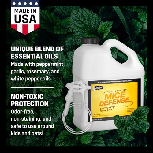 Mice Repellent Spray - 1 Gallon - Non-Toxic Deterrent J7695