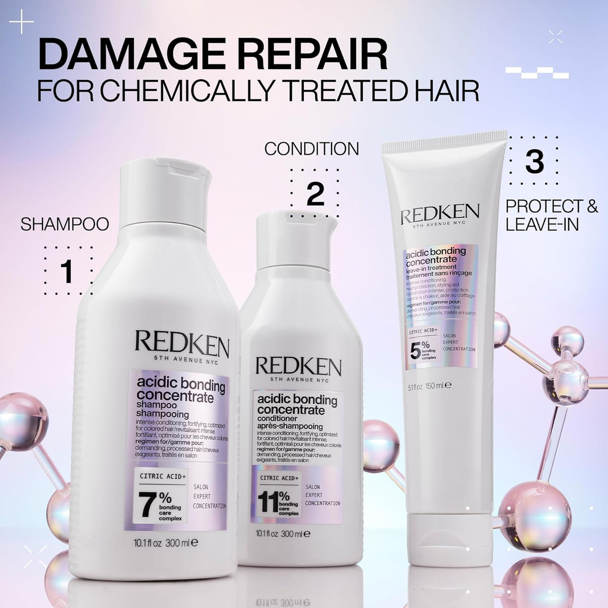 Bonding Shampoo, Conditioner, & Leave-In Treatment Set I7945