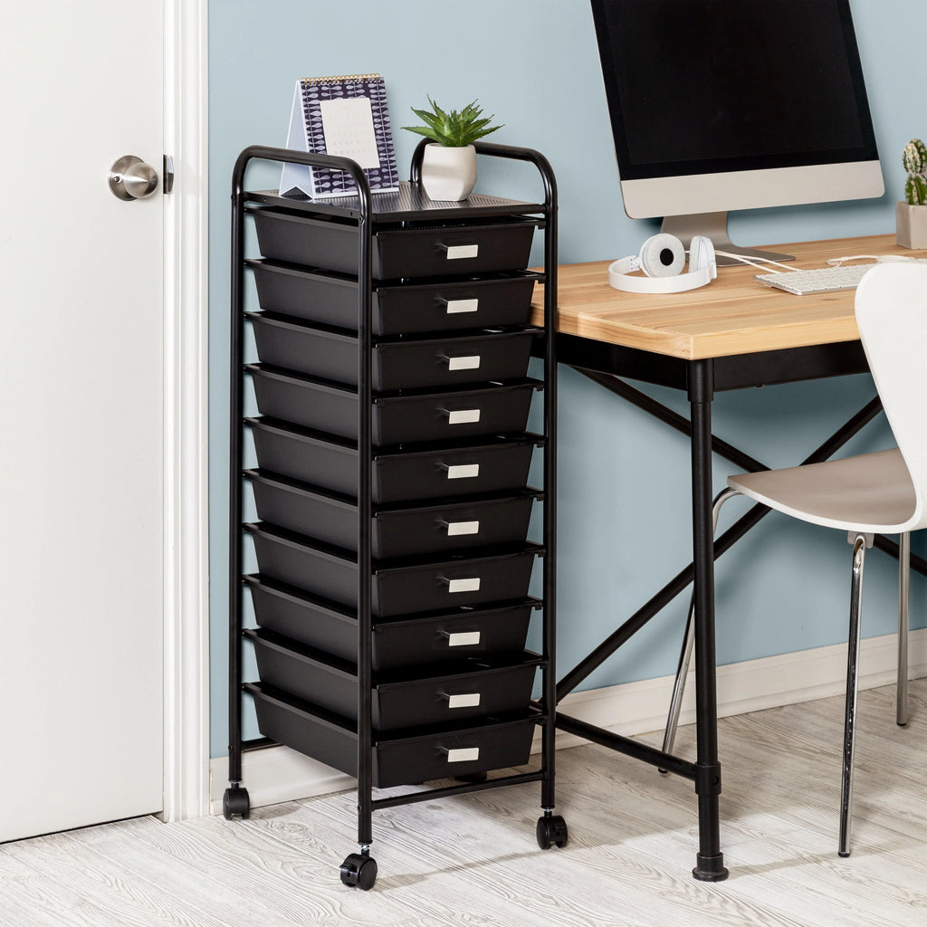 10-Drawer Multi-Color Rolling Cart X176