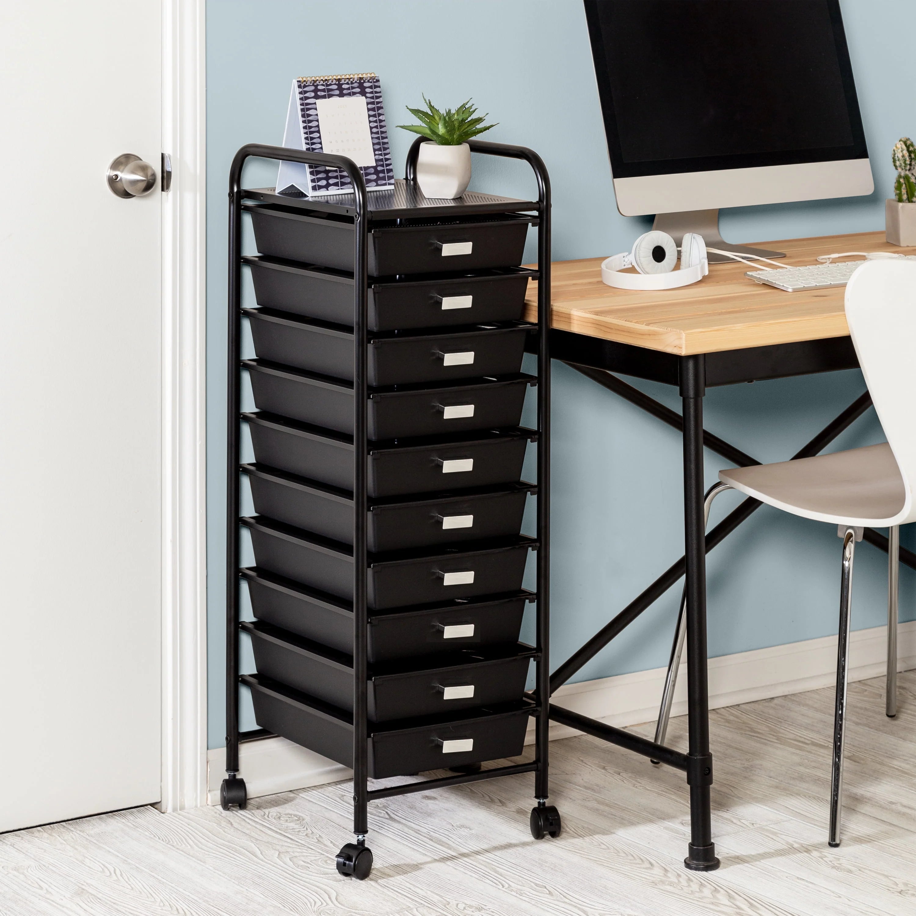 10-Drawer Multi-Color Rolling Cart X176