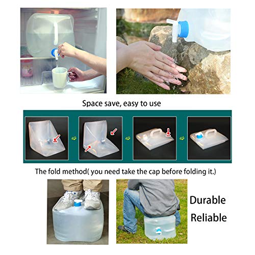 2 Pack 5.3 Gallon Collapsible Water Container with Spigot U86958