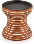 Mango Wood Candle Holder 4" X 4" X 4" E35806