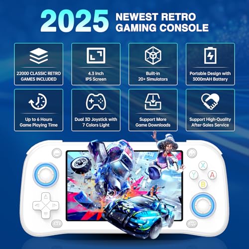 4.3" Retro Gaming Console Handheld Portable Game Console 128GB TF Card Q5266