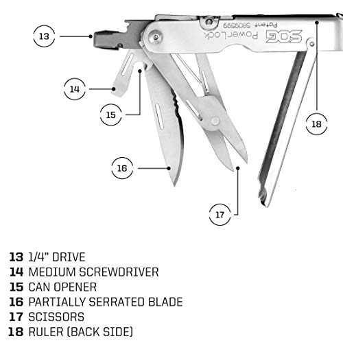 Black 420 Stainless Steel Multi-Tool with 18 Tools N2927
