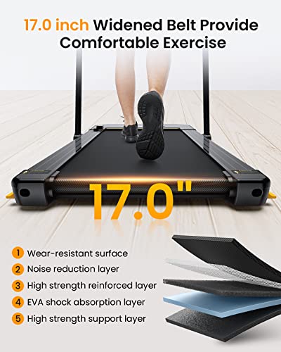2 in 1 Under Desk Treadmill, 2.5HP Folding Electric Treadmill with Remote Control J410515