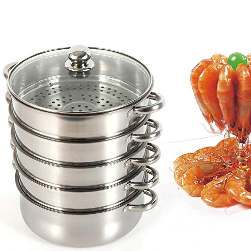 3 Tier Stainless Steel Steamer Pot with Lid D9024