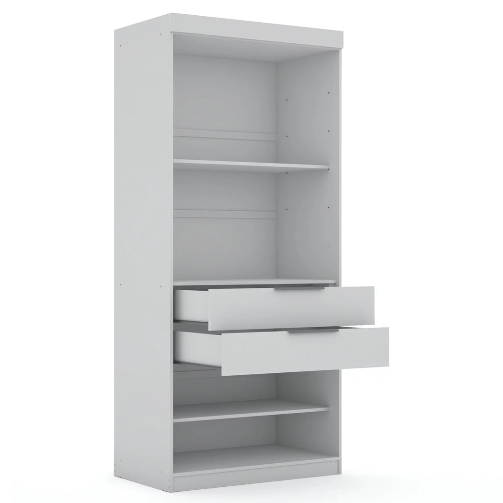 White 4 Drawer Corner Wardrobe Set of 3 L7553