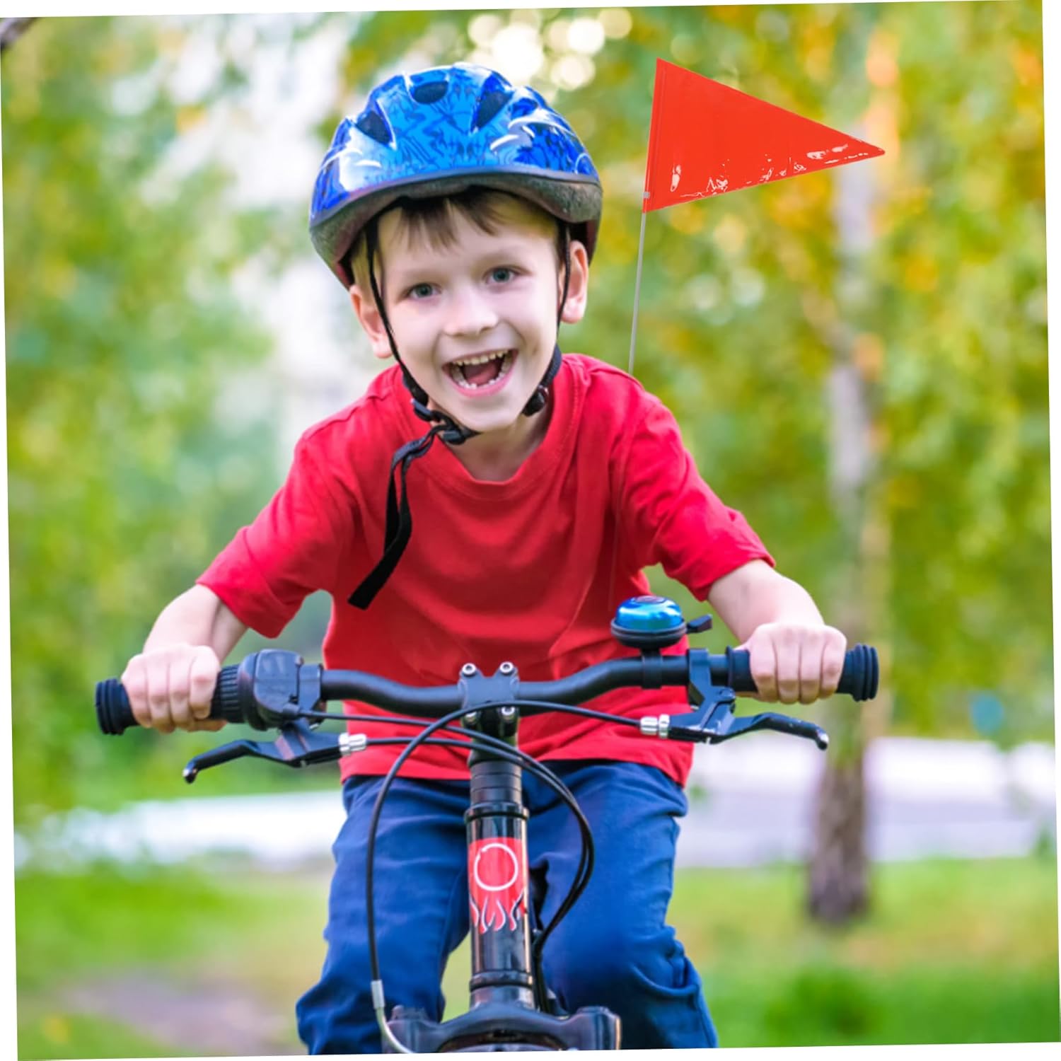 Reflective Adjustable Height Bicycle Safety Flag with Mounting Bracket K688020