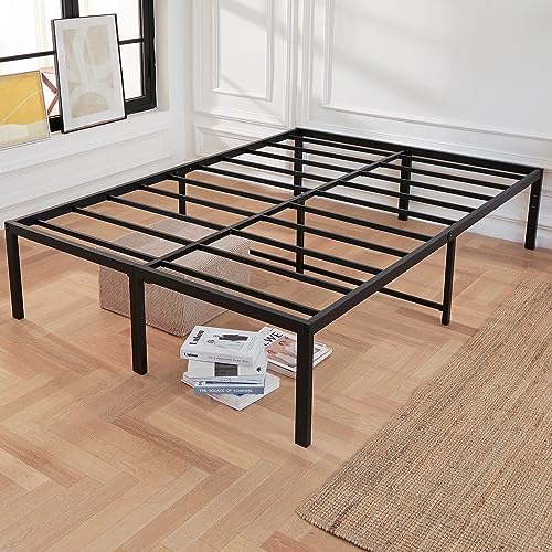 Black 18 Inch Tall Cal King Metal Platform Bed Frame M60372