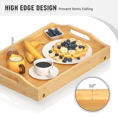 Bamboo Serving Tray with Folding Legs U7818