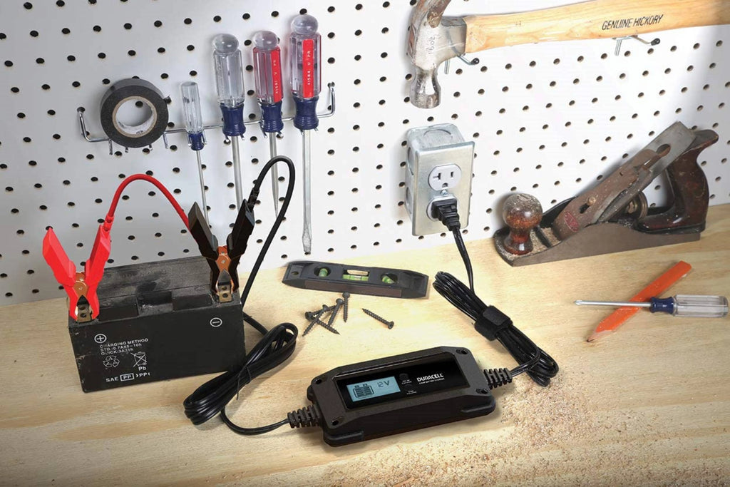 4 Amp Battery Charger Maintainer with LCD Display for 6V, 12V, Lithium Ion Battery K825870