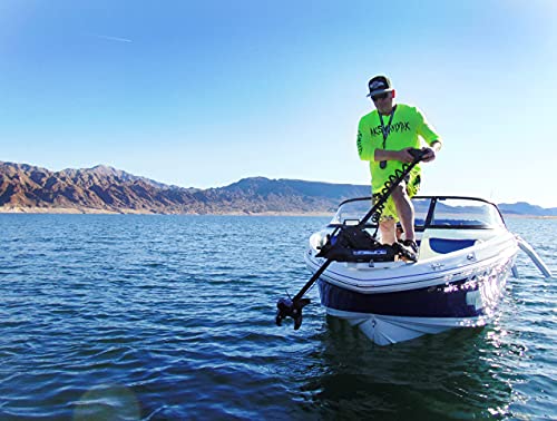 12V 55LB 48 Inch Shaft Bow Mount Electric Trolling Motor with Remote Control J851