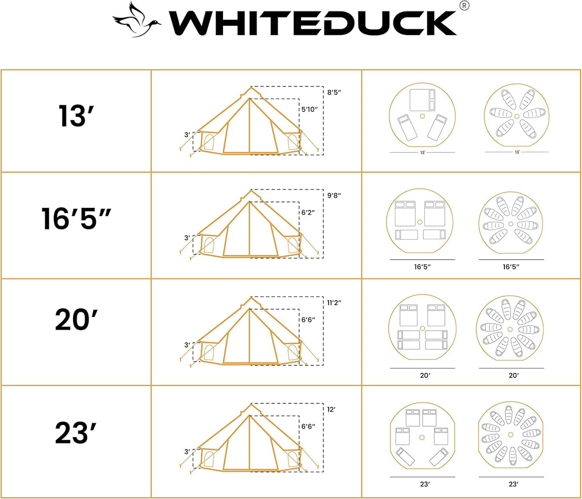 Canvas Bell Tent with Stove Jack T658