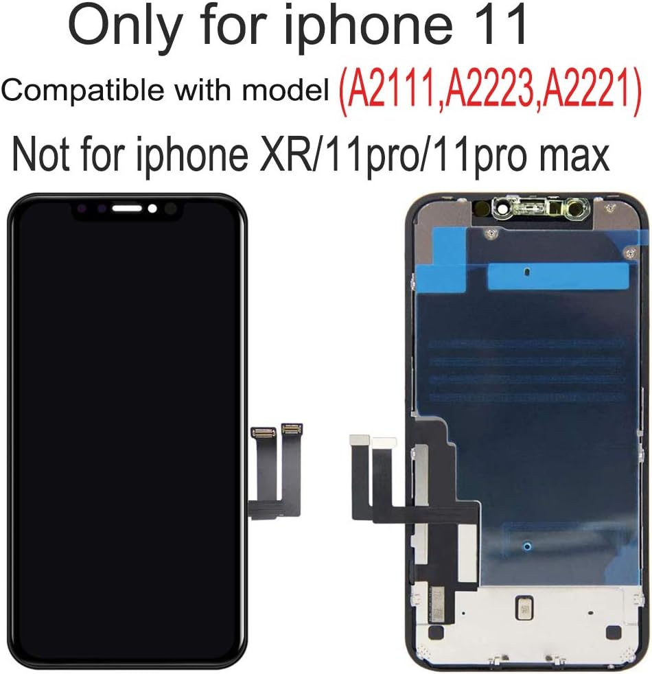 iPhone 11 LCD Display 3D Touch Digitizer Assembly 6.1 inch with Repair Tools and Screen Protector Q2684