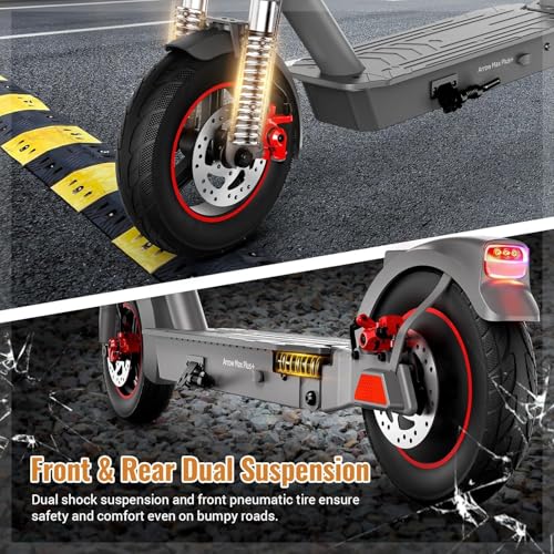 Electric Scooter with 10" Tires, 600W Peak Motor, 22 MPH Speed, 30 Miles Range, Dual Brakes, LCD Display R680222