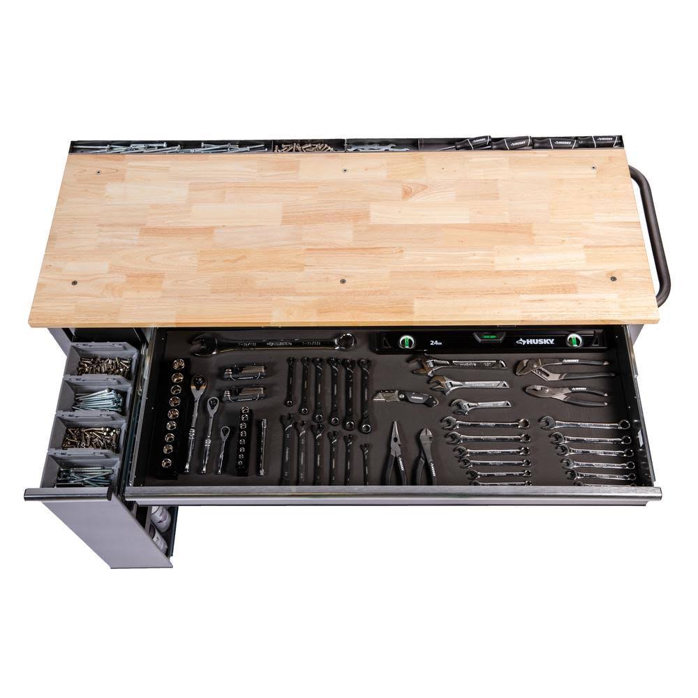 Metallic Silver 10-Drawer Tool Chest Mobile Workbench P81499