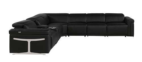 6-Piece Italian Leather Sectional Sofa with Power Reclining Seats X108