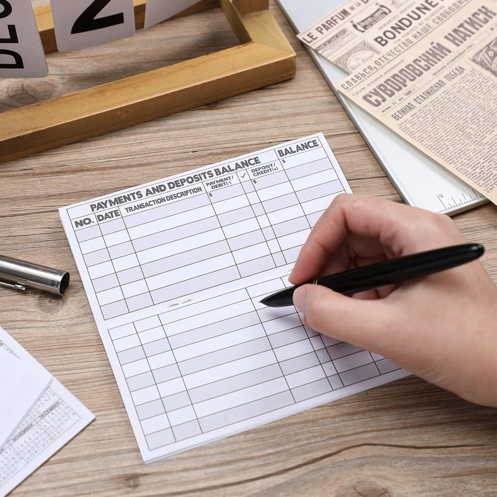 16 Pcs Large Print Checkbook Register H794398