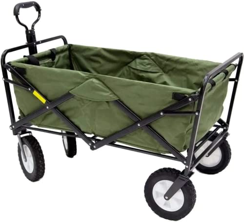 Black Steel Frame Collapsible Folding Utility Wagon E1332