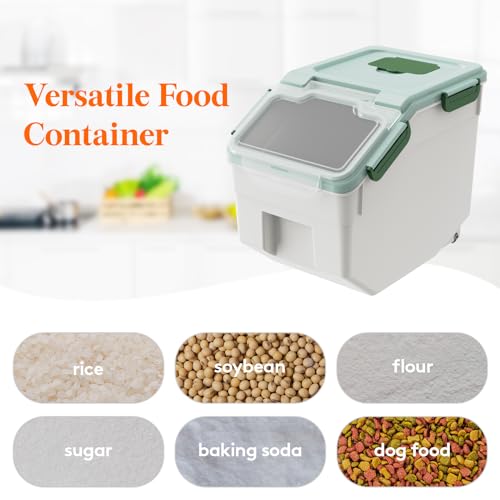 Dog Food Storage Container with Lid and Wheels Z432449