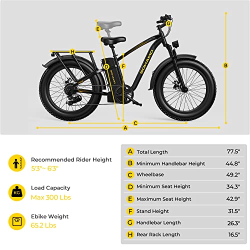 26" Fat Tire Electric Mountain Bike with 48V Removable Battery F92240