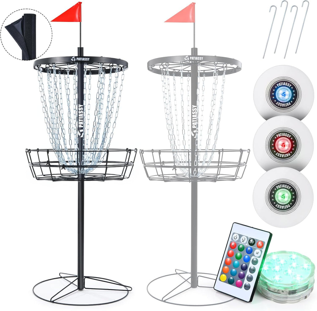 Portable Disc Golf Basket with 24/12 Chains L775600