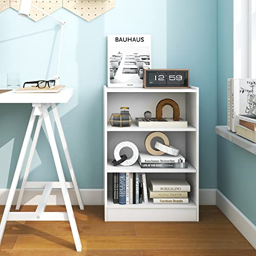 Black 3 Shelf Bookcase with Adjustable Shelves O600336