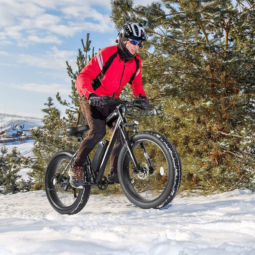26" Fat Tire Electric Bike 500W 48V 13AH Removable Battery 20MPH C153