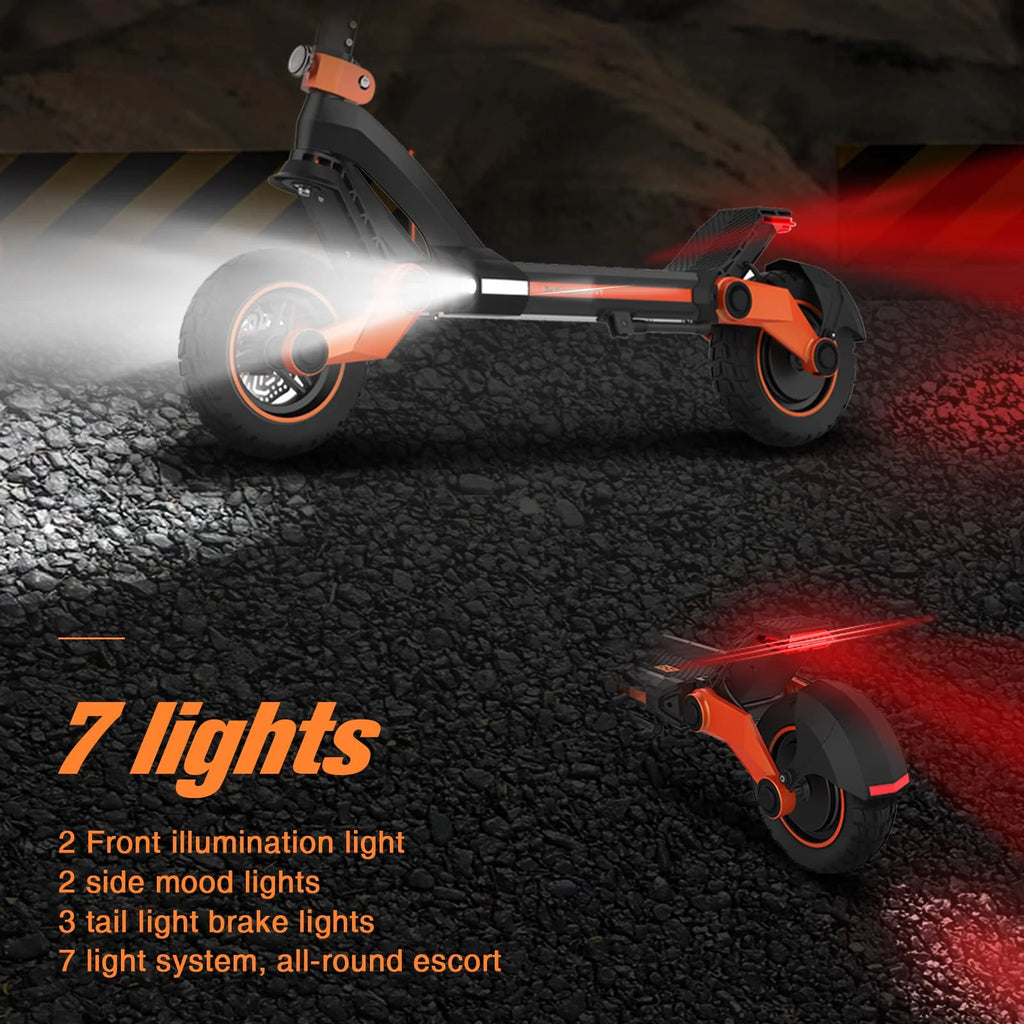 Electric Scooter 1200W Motor 10.5" Off Road Tires 52V/18Ah Dual Brake Folding P471336