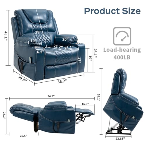 Lift Recliner Chair with Heat and Cup Holder V6468