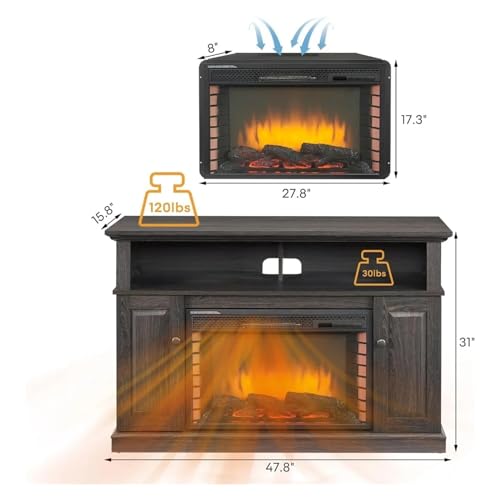48 Inch Electric Fireplace Tv Cabinet D4228