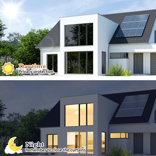 Black 23.62Inch X 13.1Feet Window Privacy Film R537