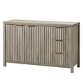 Natural 56" Fluted Sideboard Buffet Cabinet with Adjustable Shelves N9633