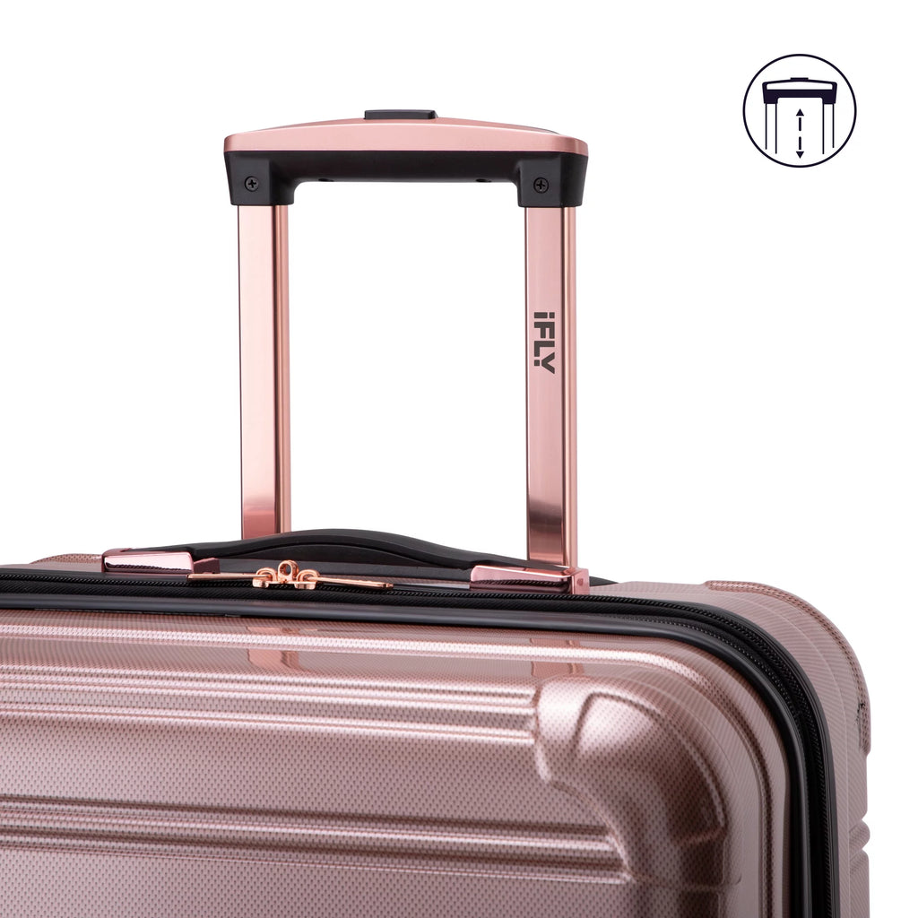 3 Piece Hardside Luggage Set, 20" Carry-on, 24" and 28" Checked, Rose Gold K2294