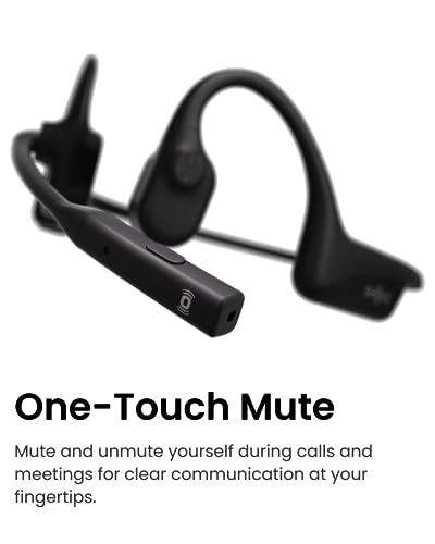 Open-Ear Bone Conduction Wireless Bluetooth Computer Headset with Noise Canceling Mic J75262