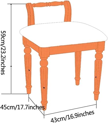 Vanity Stool Chair with Backrest W773851