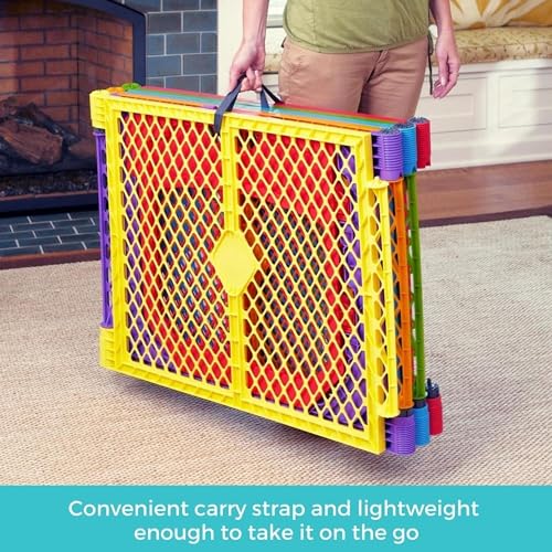 6 Panel Free Standing Play Yard, 26" Tall, Aqua F2932