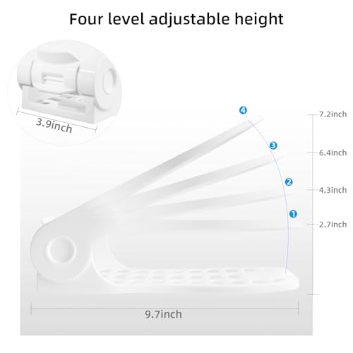White 16PCS Double Layer Shoe Rack I2549