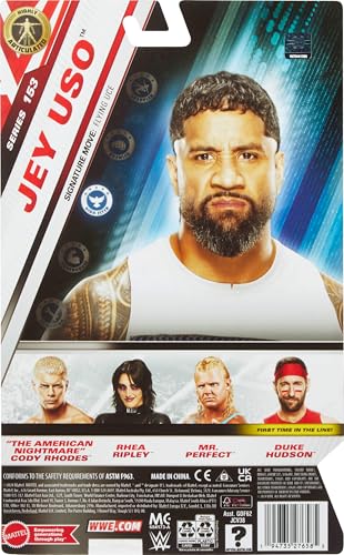 WWE Jey USO Action Figure, 6-inch Collectible Z3317