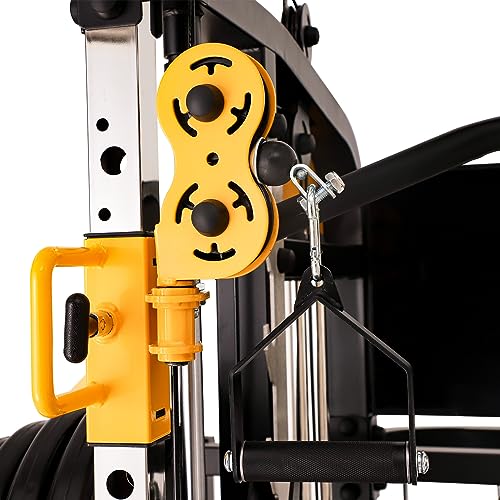 Smith Machine with Lever Arms Pulley Ratio 2:1 Squat Rack Pull Up Bar A4682