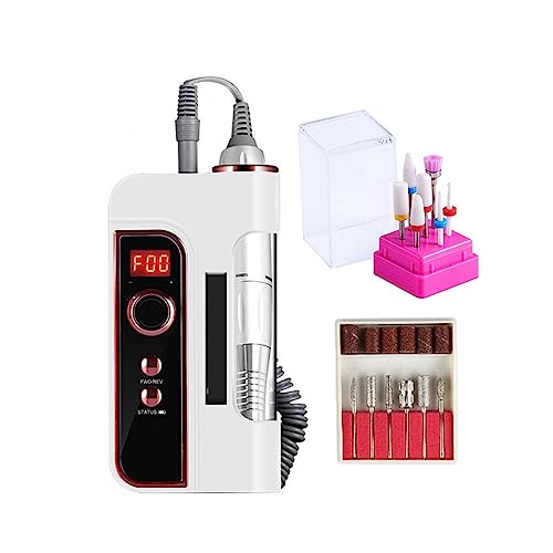 Electric Nail Drill 35000 RPM Portable Nail Polisher Grinding Device K486381