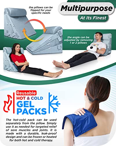 4pcs Orthopedic Bed Wedge Pillow Set Memory Foam L401906